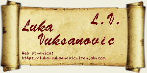Luka Vuksanović vizit kartica